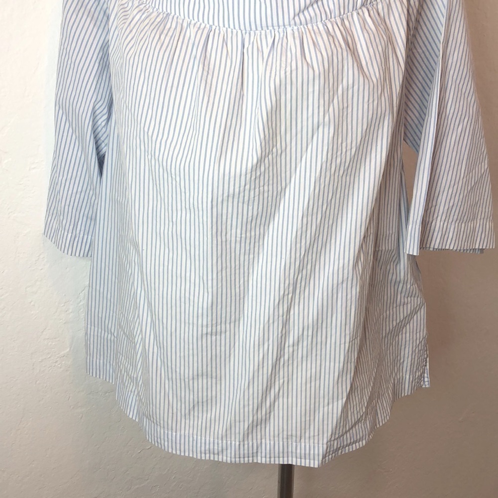 Madewell Clean Off the Shoulder Stripe Top Size L - Picture 5 of 8
